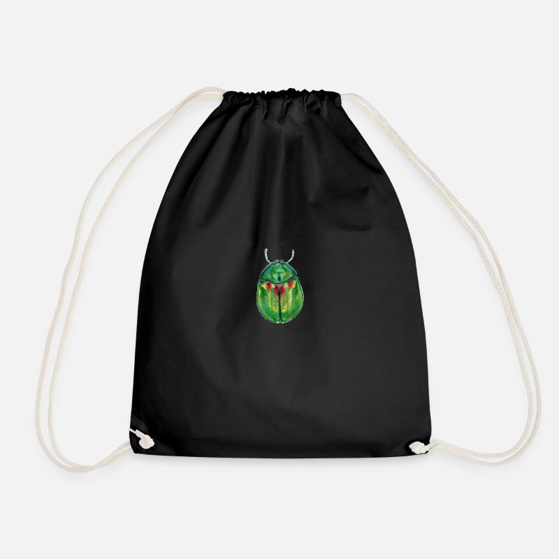 Sheep Beetle - Drawstring Bag - black
