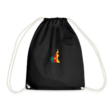 Cameroon map - Drawstring Bag - black - Front