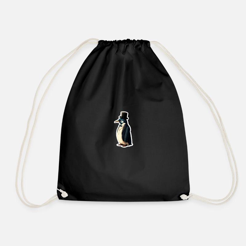 Gentleman-Pinguin - Turnbeutel - Schwarz