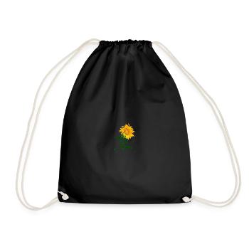 Sunflower summer flower garden meadow yellow nature - Drawstring Bag - black - Front