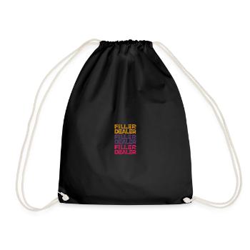 Filler Dealer Lip Filler Funny Aesthetics Sweat - Drawstring Bag - black - Front