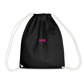 SUPER influencer - Drawstring Bag - black - Front