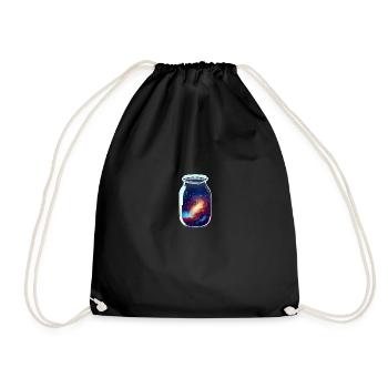 Space enclosed in a jar - Drawstring Bag - black - Front