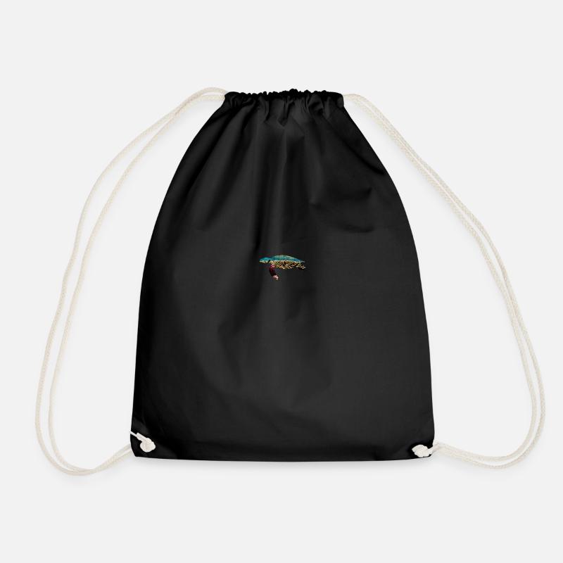 Turtle coral reef - Drawstring Bag - black