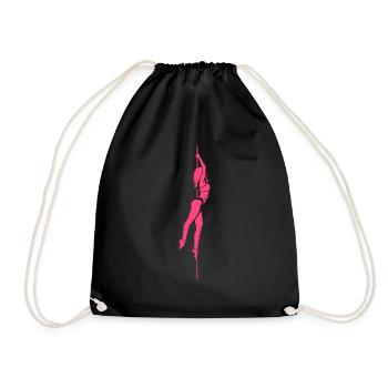 Women's pole dancing pole dancing - Drawstring Bag - black - Front