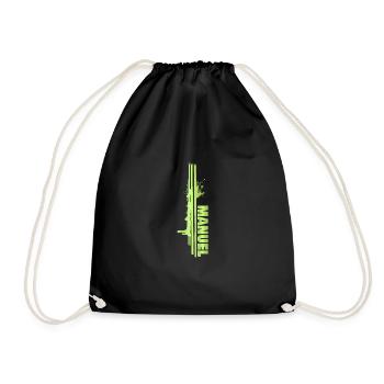 Gift for Manuel - Drawstring Bag - black - Front