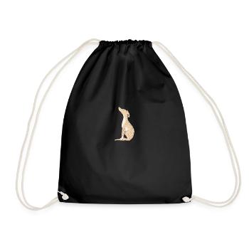 Brindle lévrier - Sac de sport léger - noir - Devant