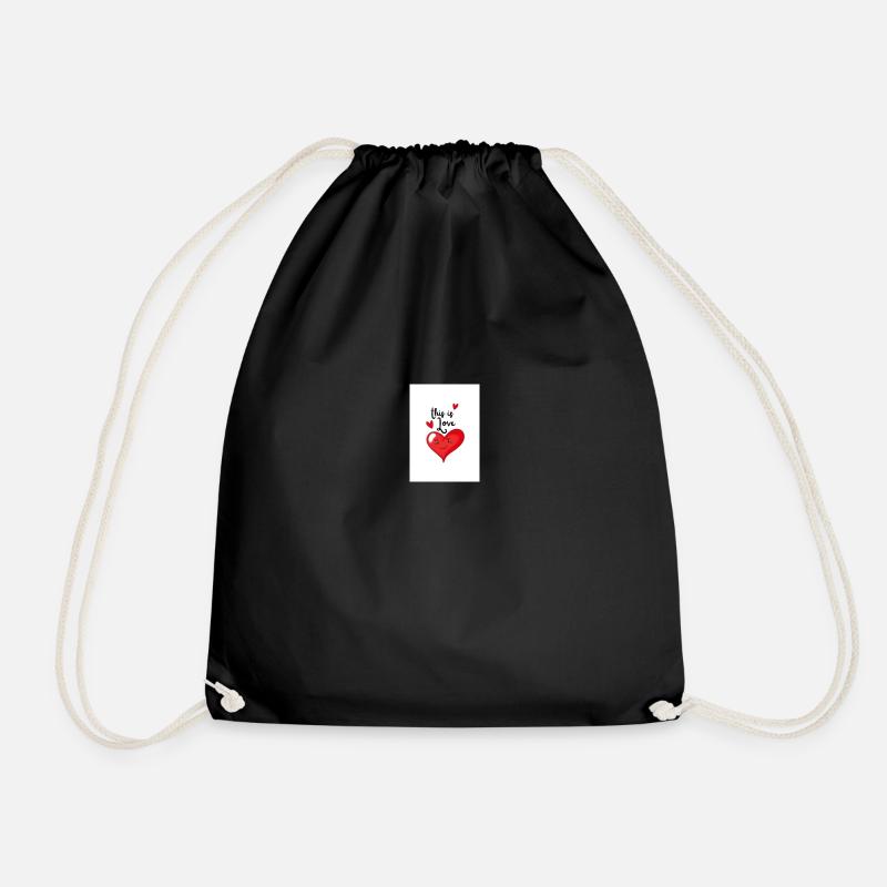 Valentine's Day - Drawstring Bag - black
