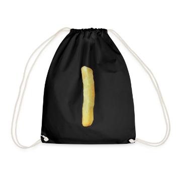 Pommes eins - Turnbeutel - Schwarz - Vorne