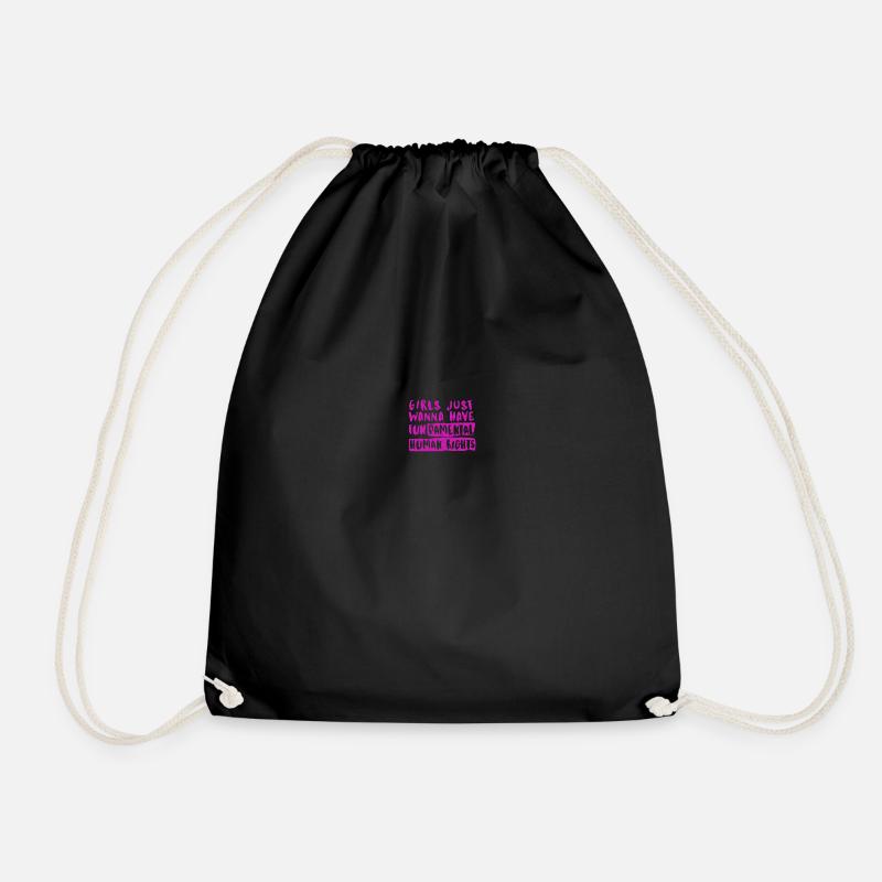 FunDamental Rights pink - Turnbeutel - Schwarz