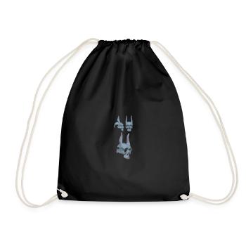 Detailliertes Hasenskelett Design - Turnbeutel - Schwarz - Vorne