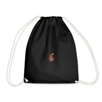 USA Flag Ketchup Mayonnaise Grill BBQ Burger - Drawstring Bag - black - Front