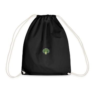 Visage de brocoli - Sac de sport léger - noir - Devant
