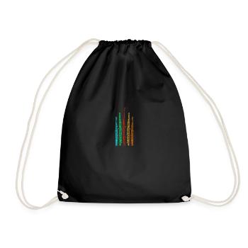 Flute player - Drawstring Bag - black - Front