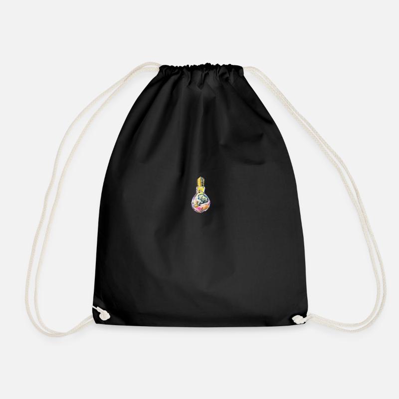 Alice in the bulb - Drawstring Bag - black
