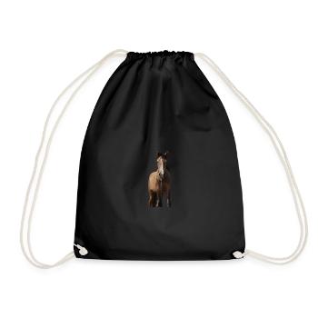 Horse Girl Gift - Drawstring Bag - black - Front