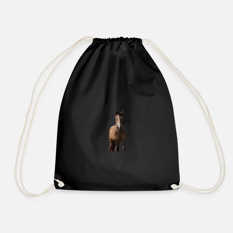 Pferd Mädchen Geschenk - Turnbeutel - Schwarz