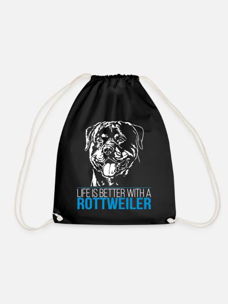 Rottweiler la vie est meilleure - Sac de sport léger - noir