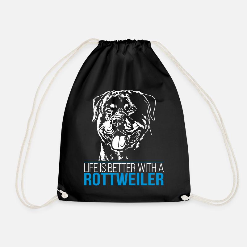 ROTTWEILER life is better - Turnbeutel - Schwarz