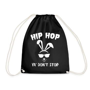 Hip Hop ya don't stop easter - Drawstring Bag - black - Front