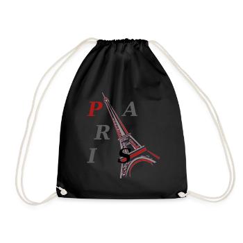 PARIS Eiffel Tower - Drawstring Bag - black - Front
