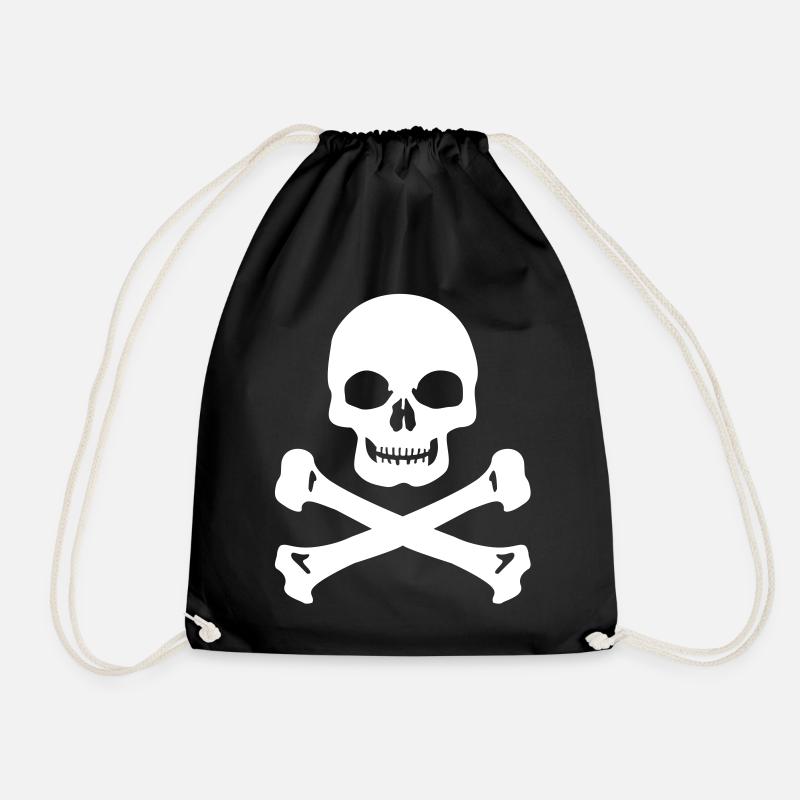 Totenkopf - Turnbeutel - Schwarz