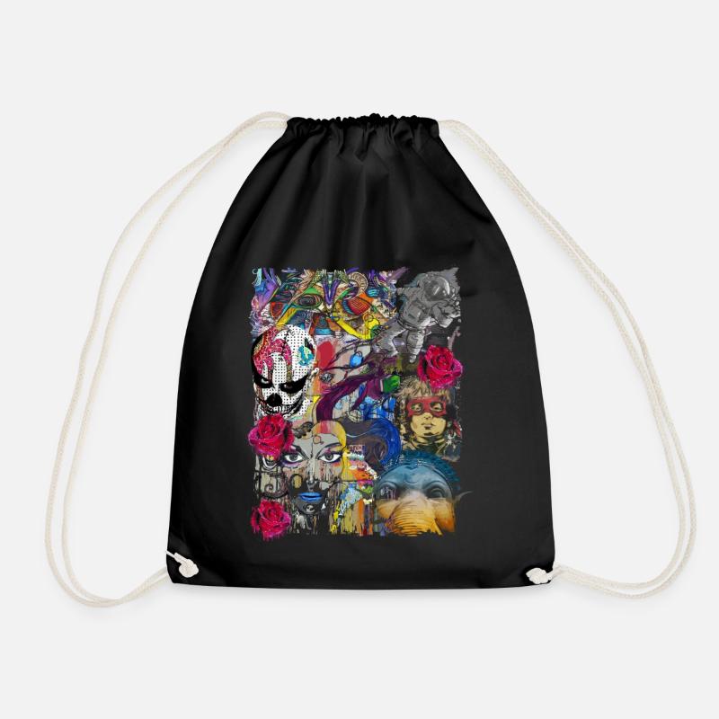 Pop Art - Drawstring Bag - black