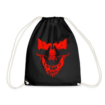 Skull - Drawstring Bag - black - Front