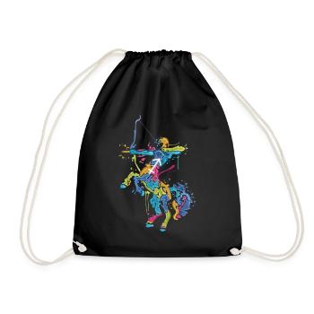 ZODIAC SIGN SAGITTARIUS Birthday Gift Zodiac - Drawstring Bag - black - Front