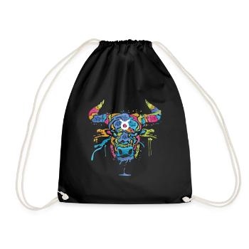 Zodiac Sign Taurus Birthday Zodiac Gift - Drawstring Bag - black - Front