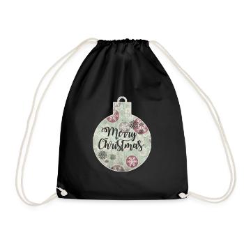 Christmas Merry Christmas Xmas Christmas ball - Drawstring Bag - black - Front