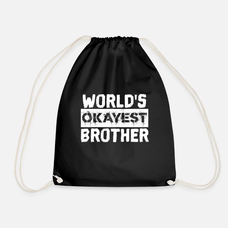 World's Okayest Brother - Turnbeutel - Schwarz
