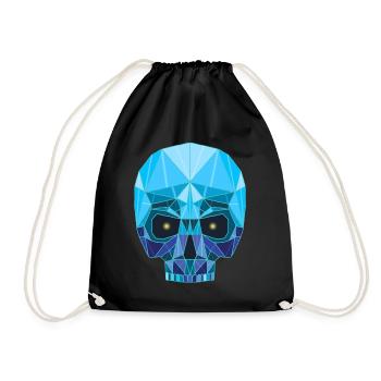Sapphire skull - Drawstring Bag - black - Front