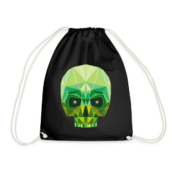 Tête de mort émeraude - Sac de sport léger - noir - Devant
