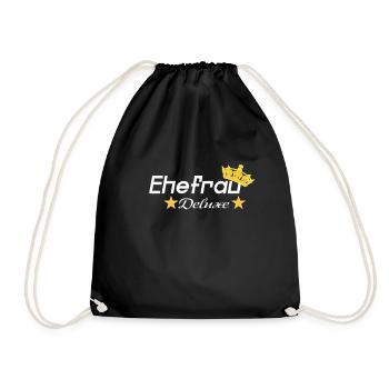 Wife Deluxe - Drawstring Bag - black - Front