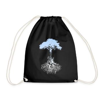 Arbre bois guitare guitare guitariste cadeau musicien - Sac de sport léger - noir - Devant