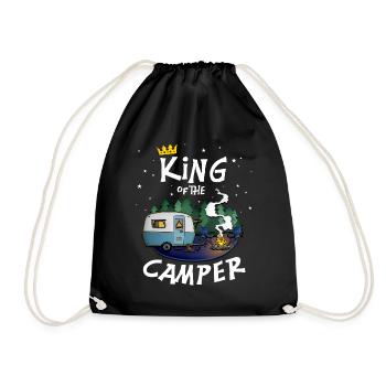 Camper King - pour camping, plein air, camping - Sac de sport léger - noir - Devant
