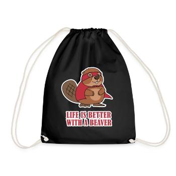 Cadeau de natation de la vie super-rivière castor rivière - Sac de sport léger - noir - Devant