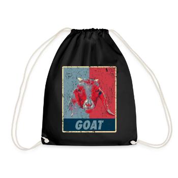 Chèvre rétro - Sac de sport léger - noir - Devant