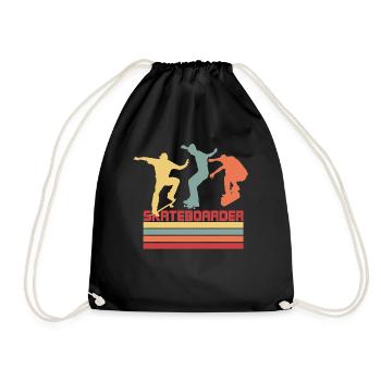 skateboard - Sac de sport léger - noir - Devant