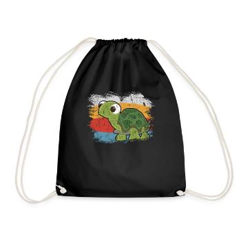 tortue - Sac de sport léger - noir - Devant
