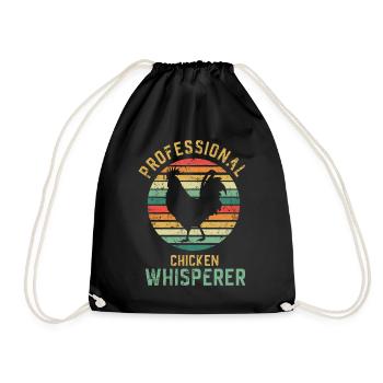 chicken - Drawstring Bag - black - Front