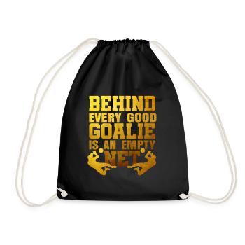 Soccer goalkeeper gift - Drawstring Bag - black - Front