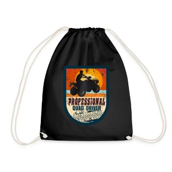 Quad ATV - Drawstring Bag - black - Front