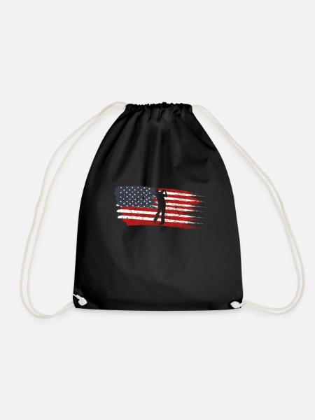 Golf Amerika - Turnbeutel - Schwarz