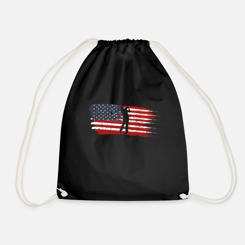 Golf Amerika - Turnbeutel - Schwarz
