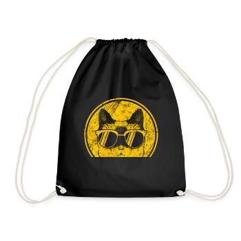 Coole Katze - Turnbeutel - Schwarz - Vorne