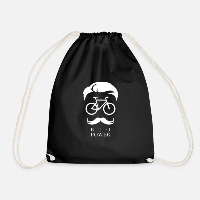 Riding a bike Denk anders Bio Power - Drawstring Bag - black