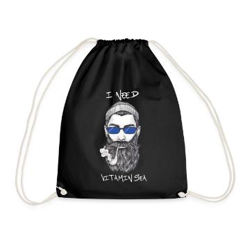 j'ai besoin de vitamine marin marin avec pipe - Sac de sport léger - noir - Devant