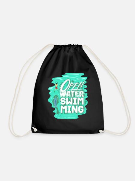Open Water Swimming - Drawstring Bag - black